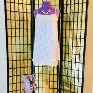 BCBG MAXAZRIA White Polka Dot Mini Dress